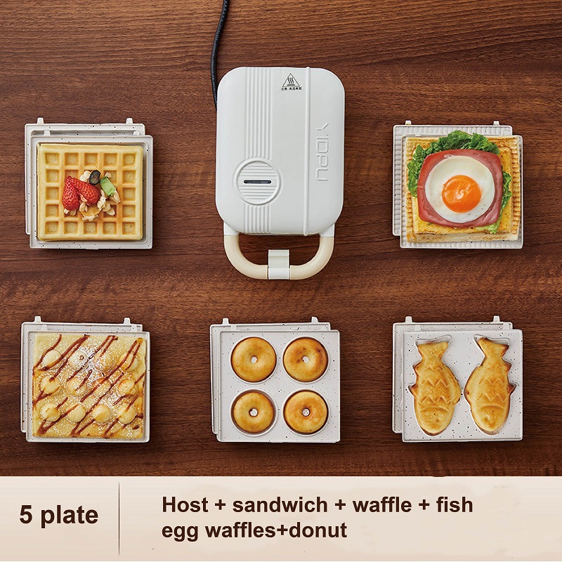 Breakfast Sandwich Press - Máquina de sanduíche elétrica multifuncional 220v,