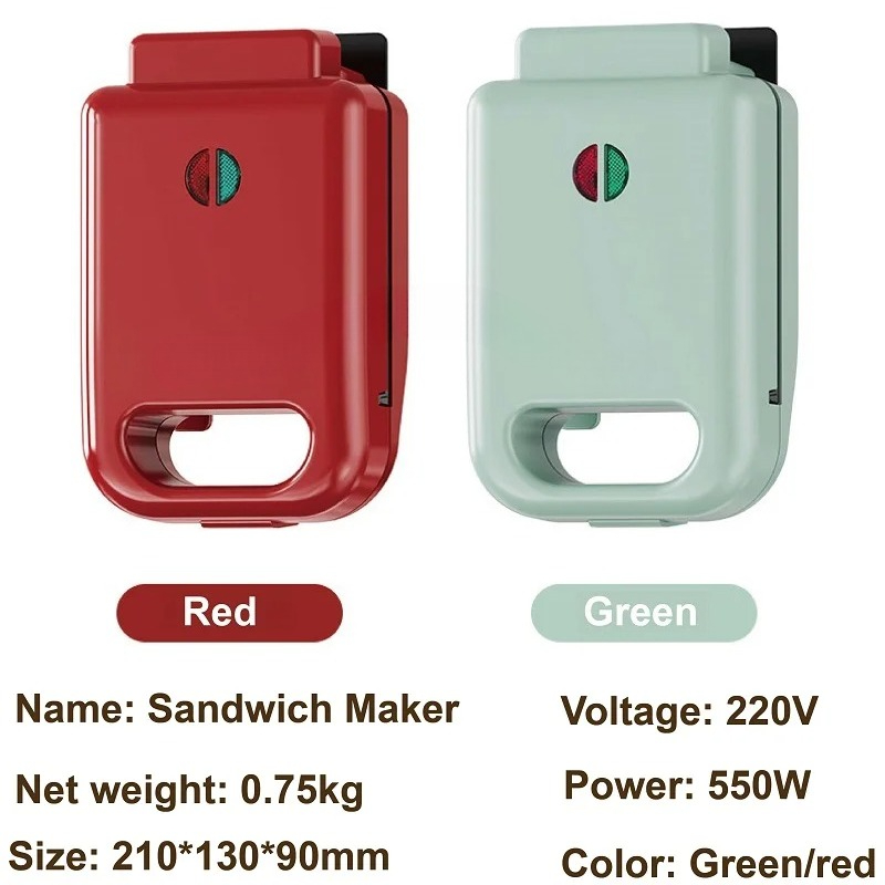 Breakfast Sandwich Press - Máquina de Waffle e Torradeira Multifuncional