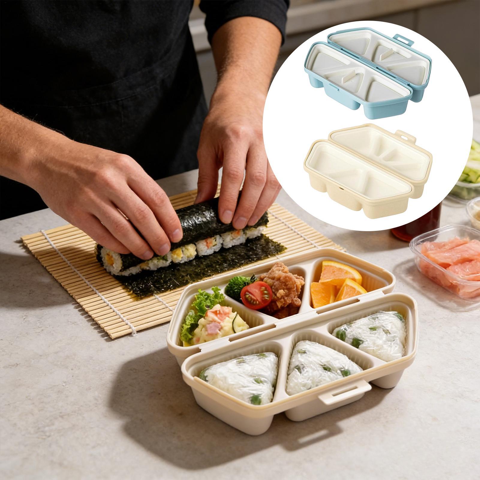 Meal Prep Onigiri - Molde para sushi, 6 cavidades, triângulo,