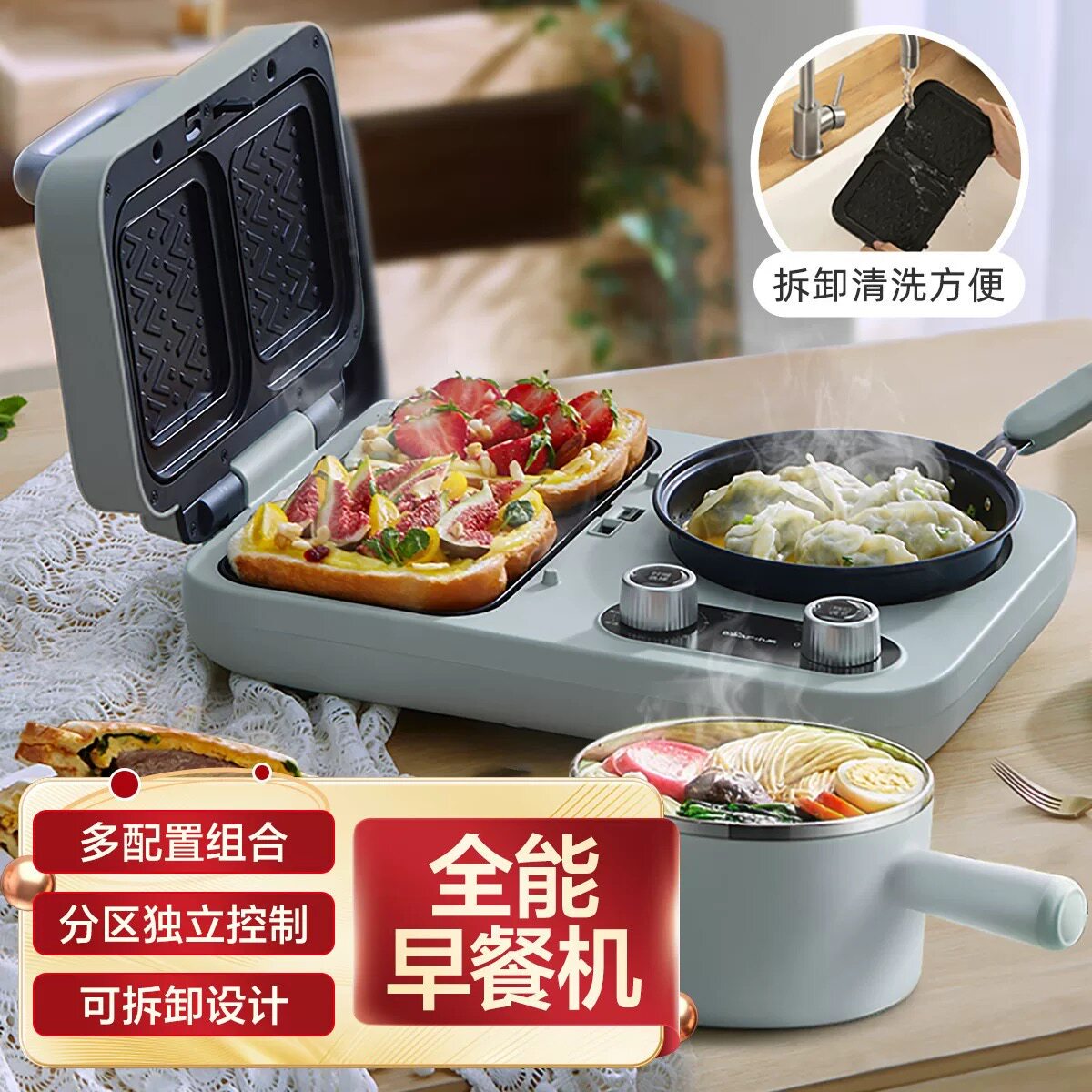 Máquina de Fazer Sanduíches, E - Breakfast Sandwich Press avaliação e preço